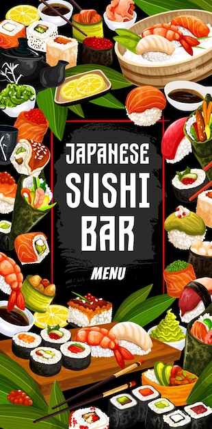 Bar à Sushi Japonais Et Vecteur De Cuisine