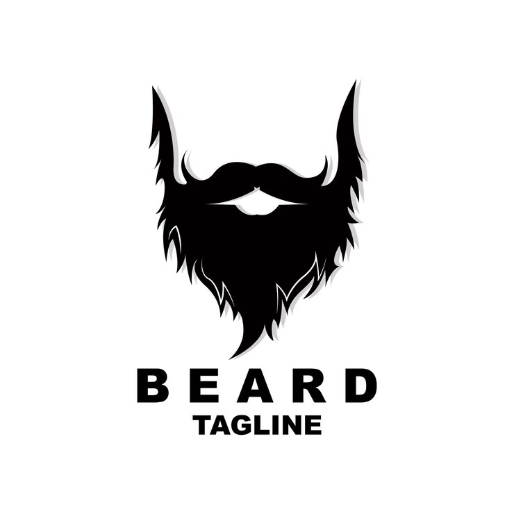 Vecteur barbe logo design masculin look cheveux vecteur hommes barbershop style design