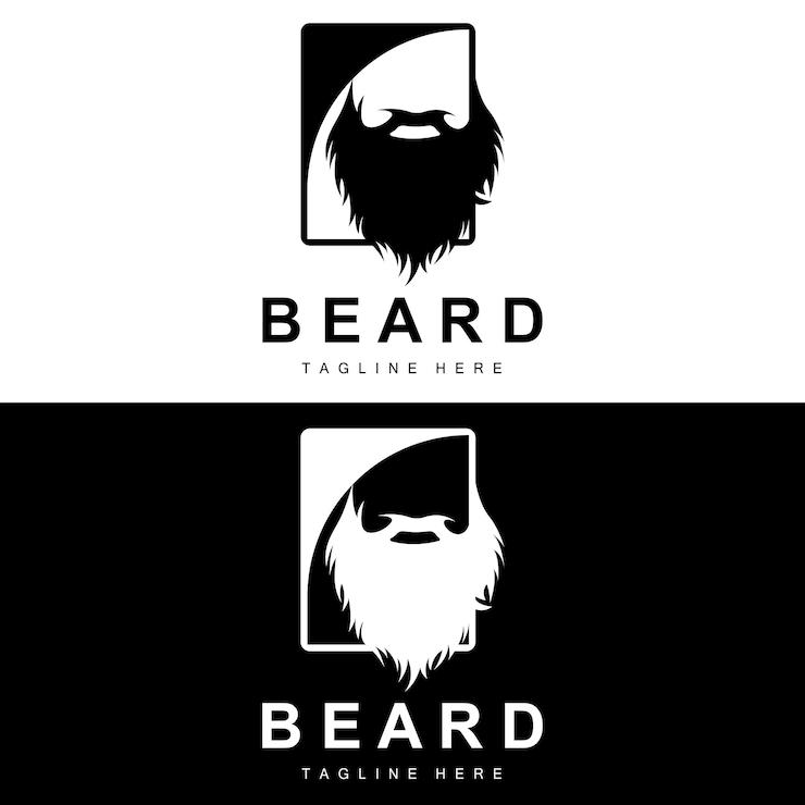 Vecteur barbe, logo, vecteur, barbershop, conception, pour, mâle, apparence, barbier, cheveux, mode
