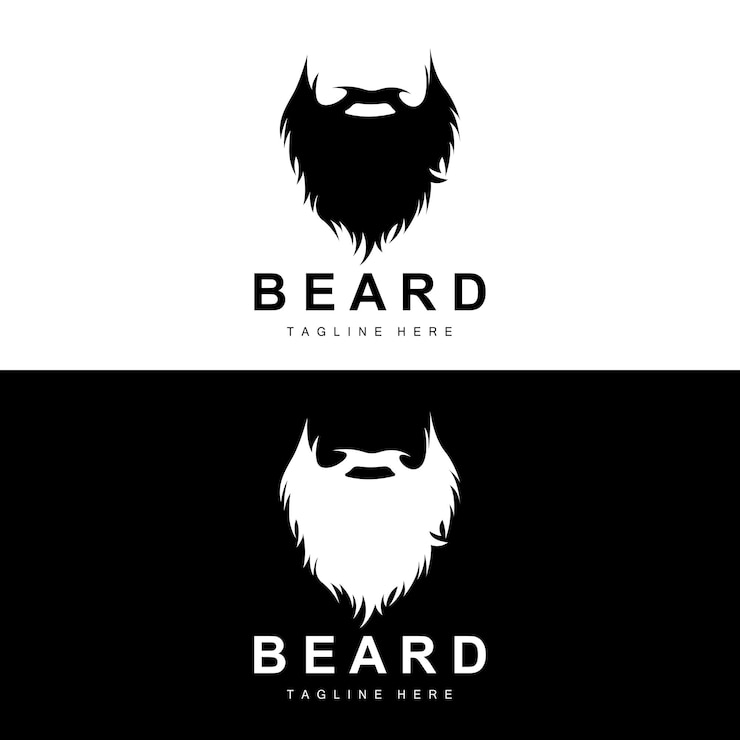 Vecteur barbe, logo, vecteur, barbershop, conception, pour, mâle, apparence, barbier, cheveux, mode