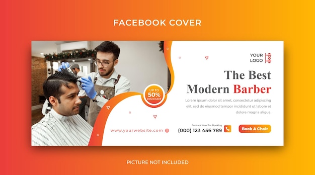 Barbershop Coupe De Cheveux Promotionnelle Facebook Cover Timeline Et Web Banner Template Design