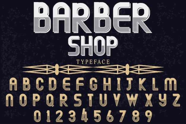 Barbier Design Typographie Polices Vintage