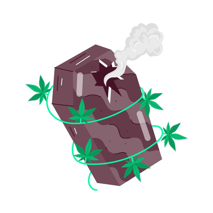 Vecteur un baril brun avec une plante dessus et une plante au milieu