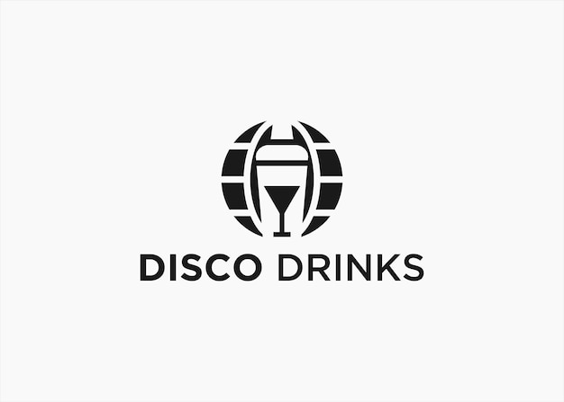 Barman Logo Design Silhouette Vecteur Illustration