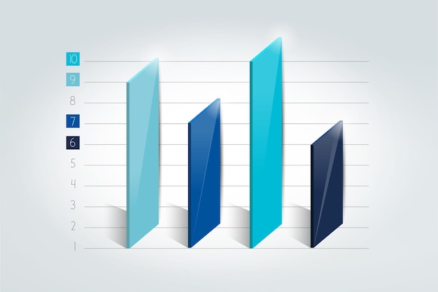 Barre De Graphique Graphique 3d élément D'infographie