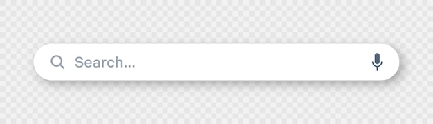 Barre de recherche avec coins ronds moteur de navigateur Internet avec barre d'adresse de boîte de recherche et champ de texte ui