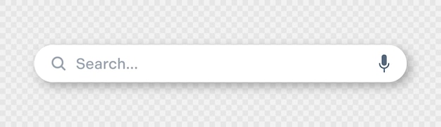 Vecteur barre de recherche avec coins ronds moteur de navigateur internet avec barre d'adresse de boîte de recherche et champ de texte ui