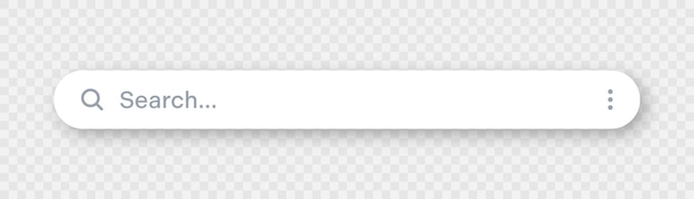 Barre de recherche avec coins ronds moteur de navigateur Internet avec barre d'adresse de boîte de recherche et champ de texte ui