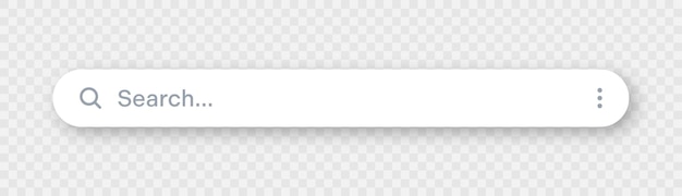 Vecteur barre de recherche avec coins ronds moteur de navigateur internet avec barre d'adresse de boîte de recherche et champ de texte ui