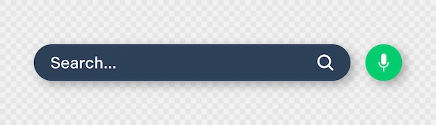 Barre de recherche avec coins ronds moteur de navigateur Internet avec barre d'adresse de boîte de recherche et champ de texte ui