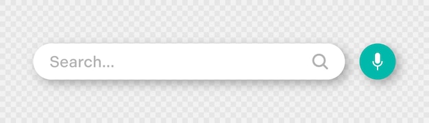 Barre de recherche avec coins ronds moteur de navigateur Internet avec barre d'adresse de boîte de recherche et champ de texte ui
