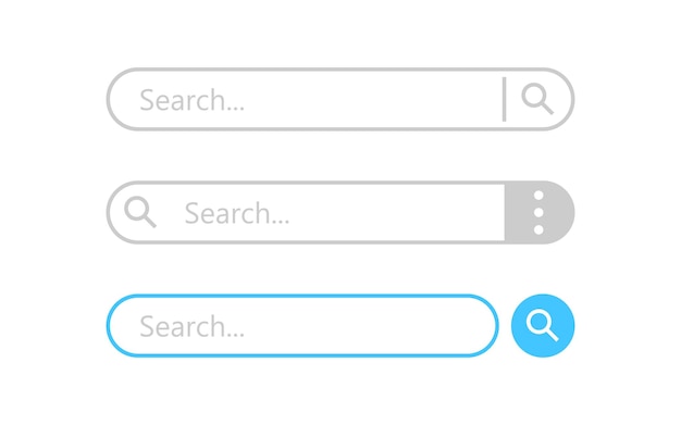 Barre de recherche dans un style plat Illustration vectorielle d'adresse de site Web sur fond isolé Concept d'entreprise de signe de lien Internet