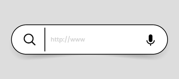 Barre De Recherche Du Moteur De Recherche Du Navigateur Internet Pour L'adresse De Recherche De L'application Mobile De L'interface Utilisateur Et La Barre De Navigation
