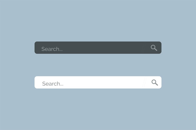 Barre de recherche pour la conception de l'UI et l'élément d'interface du site Web illustration vectorielle.