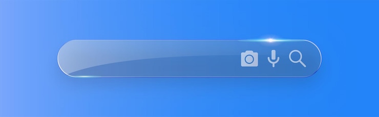 Vecteur barre de recherche rechercher les barres d'interface utilisateur du site web de la boîte internet avec des ombres et un moteur de recherche en ligne vierge avec un bouton d'icône vectorielle