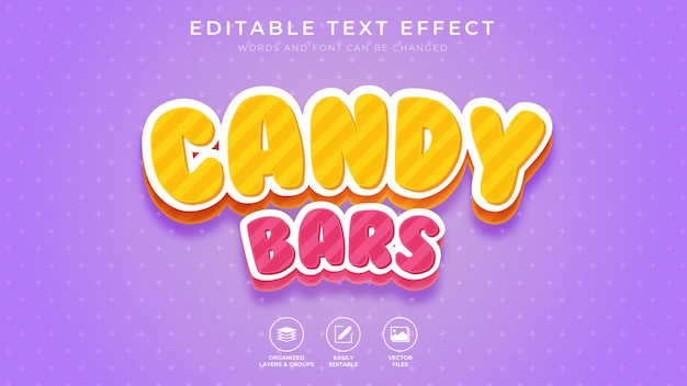 Barres De Bonbons Effets De Texte Modifiables