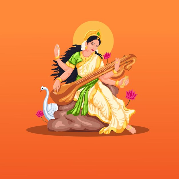 Basant Panchami Illustration