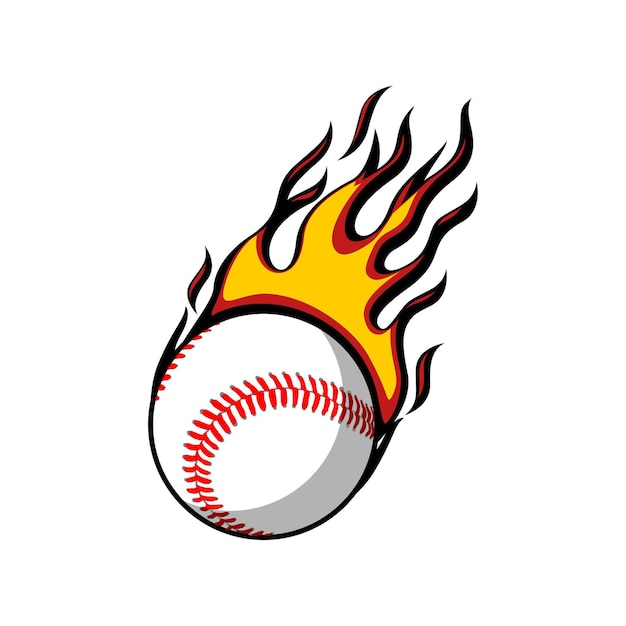 Baseball de flamme de vecteur