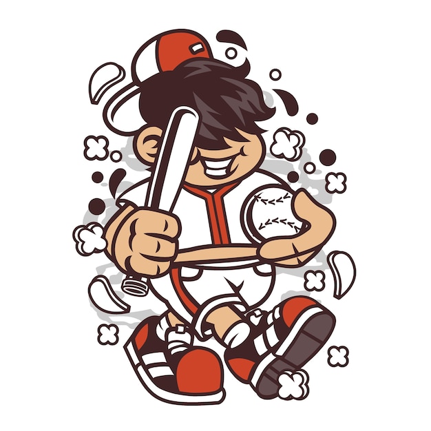 Baseball Kid Cartoon