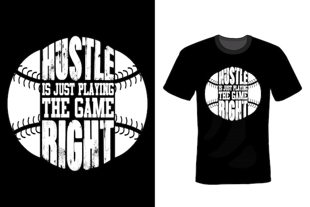 Baseball T shirt design typographie vintage