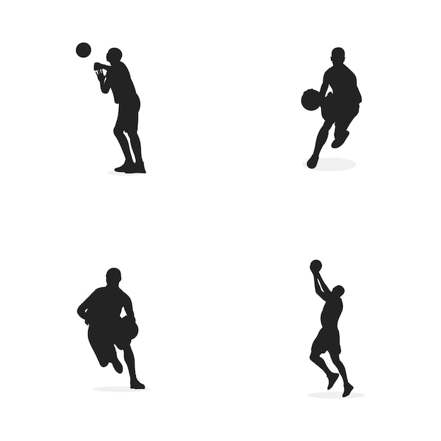 Basket-ball Design Concept Illustration Silhouette Vecteur