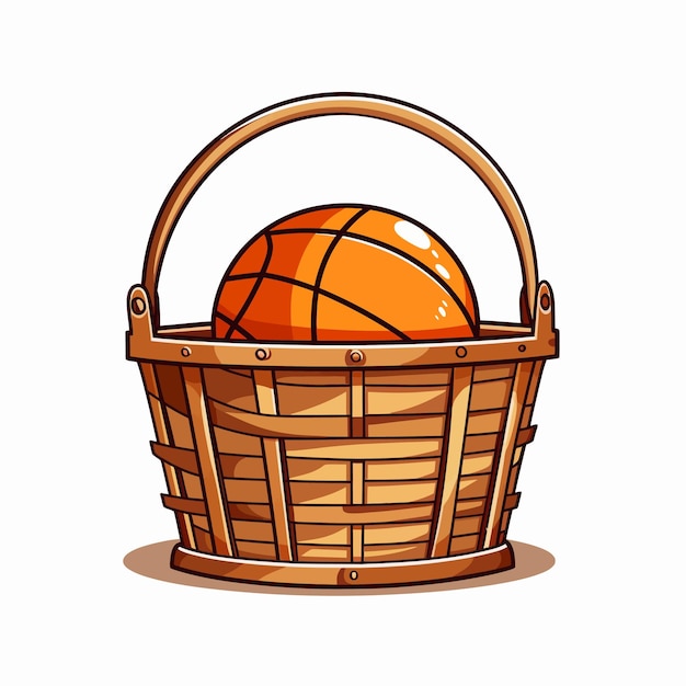 Vecteur basket_basketball_ball_cartoon_vector