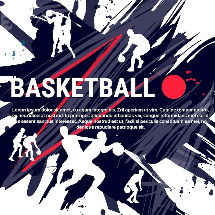 Vecteur basketball joueurs sportifs sport compétition logo bannière
