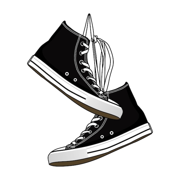 Vecteur baskets chaussures streetwear image vectorielle et illustration