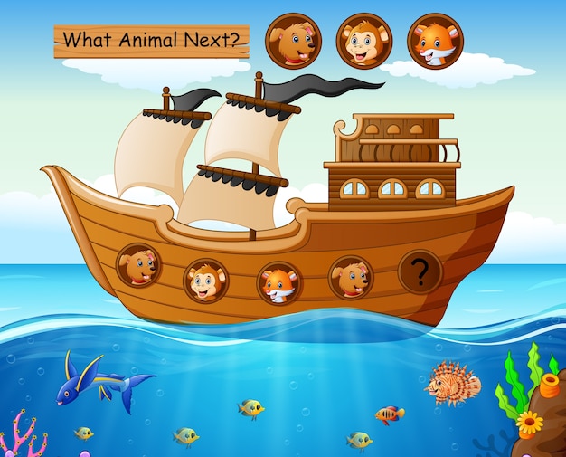 Bateau Bois Avec Thème Animaux