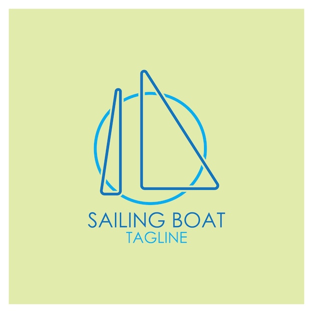 Bateau à Voile Croisières Quotidiennes Voyage En Mer Vector Logoicon