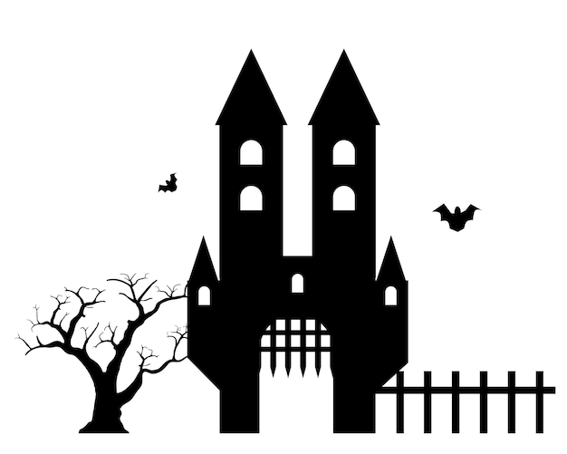 Vecteur bâtiment halloween cathédrale horreur église illustration festive