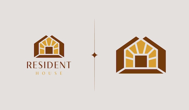 Vecteur bâtiment résidence immobilier maison logo symbole de prime créatif universel signe vectoriel icône modèle de logo illustration vectorielle