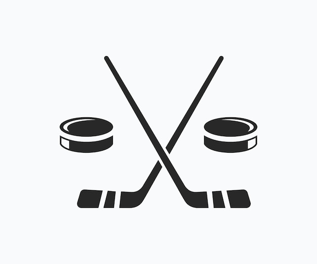 Bâton De Hockey Sur Glace Avec Puck Sports Vector Illustration Isolé Sur Fond Blanc