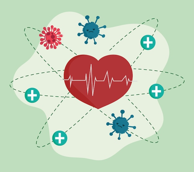 Battement De Coeur Médical Et Coronavirus