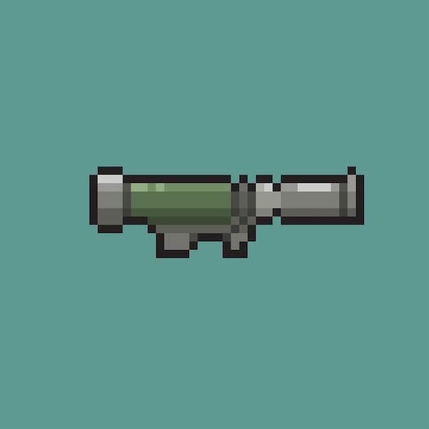 bazooka dans un style pixel art