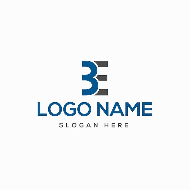 Be Dernier Modèle De Conception De Logo Vecteur Premium