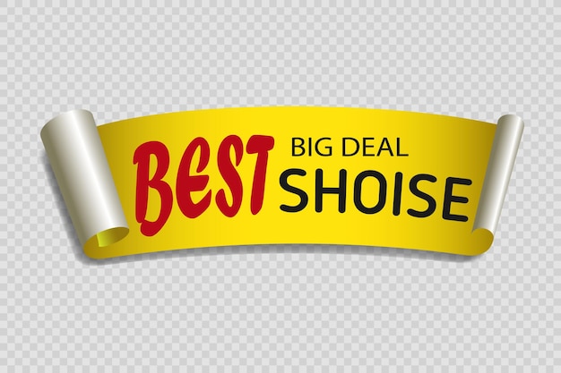 Beau autocollant avec une offre de remise