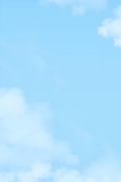 Un beau ciel avec des nuages blancs et moelleux