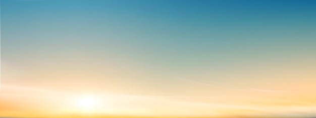 Beau coucher de soleil au-dessus de l'horizon