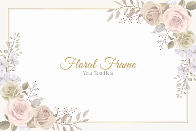 Beau design de fond de cadre floral
