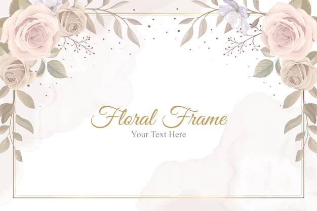 Beau design de fond de cadre floral