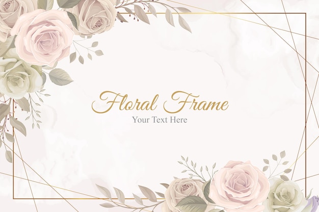 Beau design de fond de cadre floral
