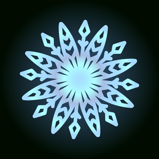 Vecteur beau flocon de neige pour le symbole de conception d'hiver du nouvel an et des vacances de noël