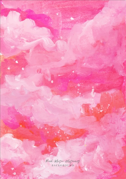 un beau fond aquarelle de gouache abstraite rose blanc et rouge