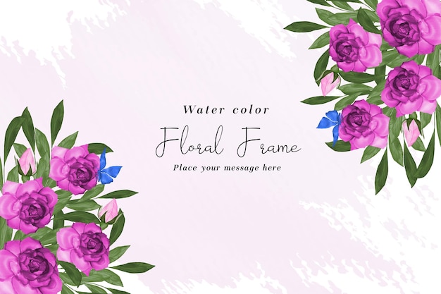 Beau Fond De Fleur Aquarelle Floraison Avec Couleur De L'eau Vecteur Premium