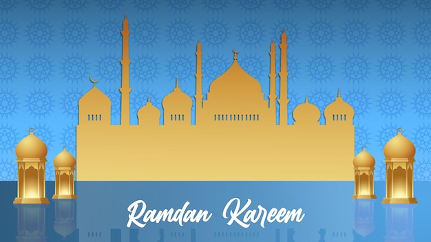 Beau Fond De Ramadan Kareem Avec Motif Graphique Vectoriel