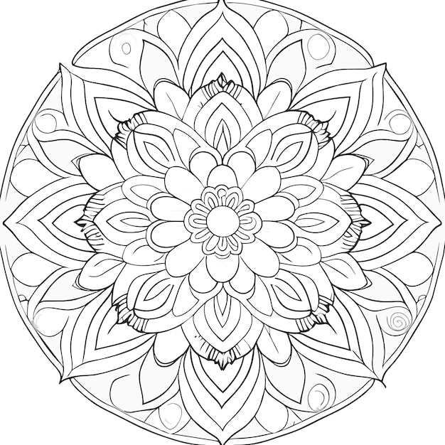 Beau Livre De Coloriage De Mandala Dessiné à La Main