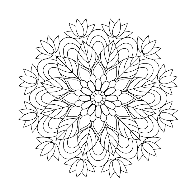 Beau Livre De Coloriage Mandala Portfolio Pour Les Adultes Se Détendre.