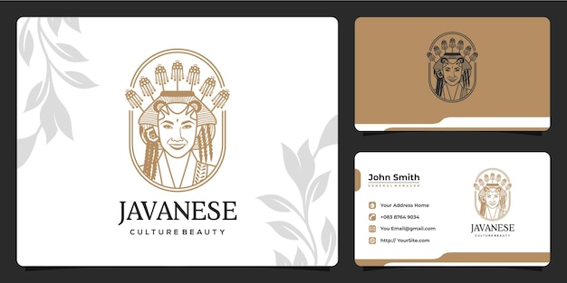 Beau Logo Et Carte De Visite De Mariage De Culture Javanaise