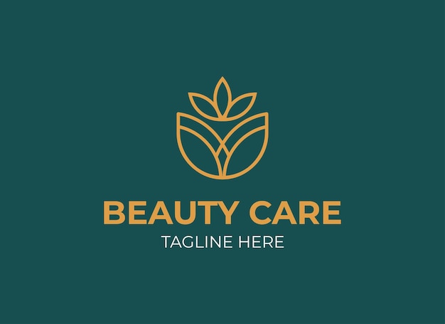 Beau logo avec fleur pour boutique ou salon de beauté ou entreprise de fleurs